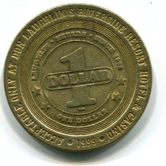 1999 Don Laughlin's Riverside Resort Laughlin NV $1 Casino Token (b327-2) - Picture 2 of 2
